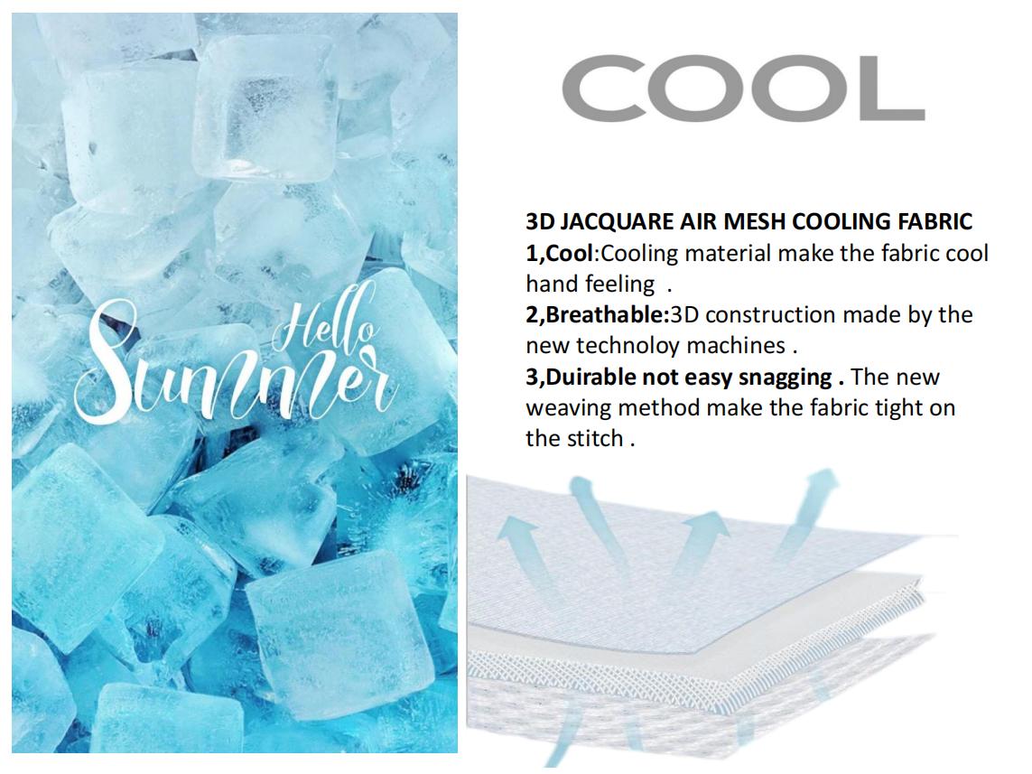 Cooling polyethylene 3D Air Mesh Fabric For Mattress and Pillow 