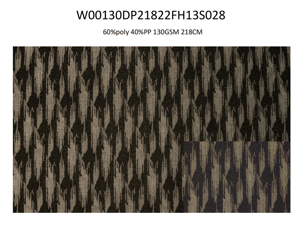 60%poly 40%PP 130GSM 218CM Jacquard Mattress Ticking Fabric 