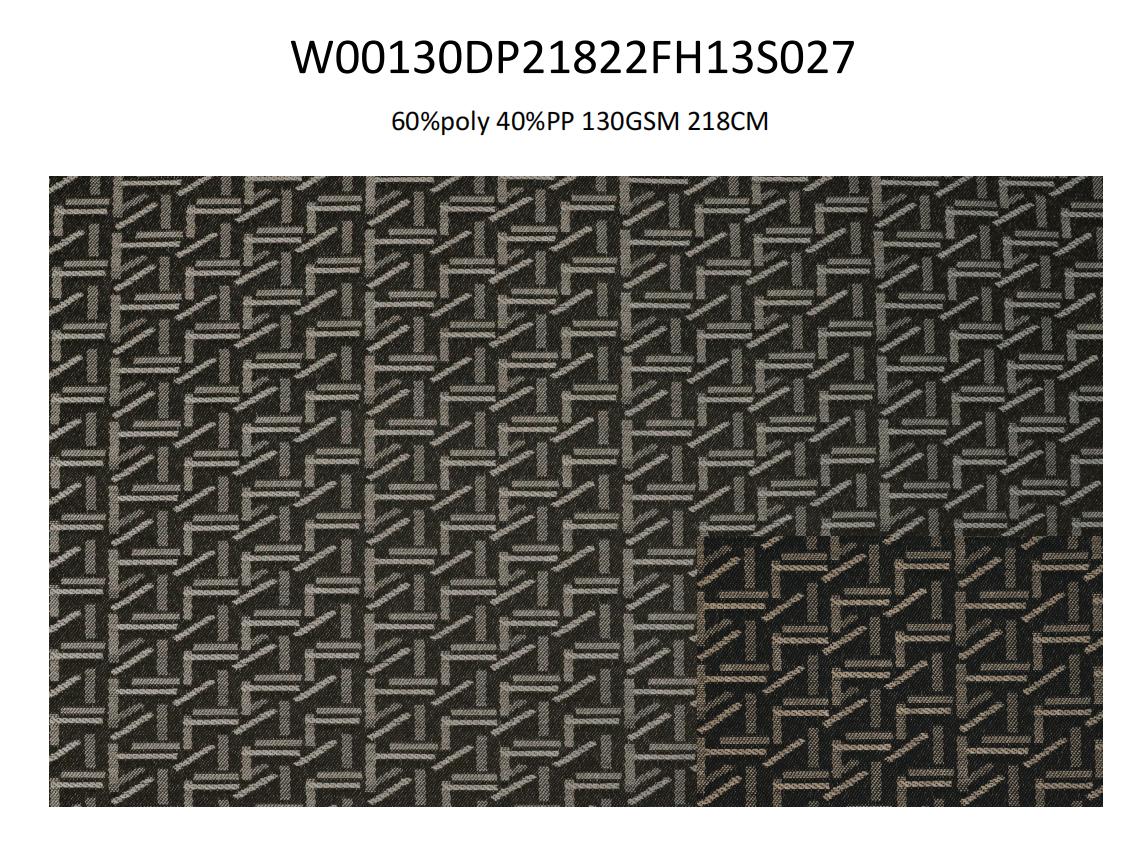 60%poly 40%PP 130GSM 218CM Jacquard Mattress Ticking Fabric 