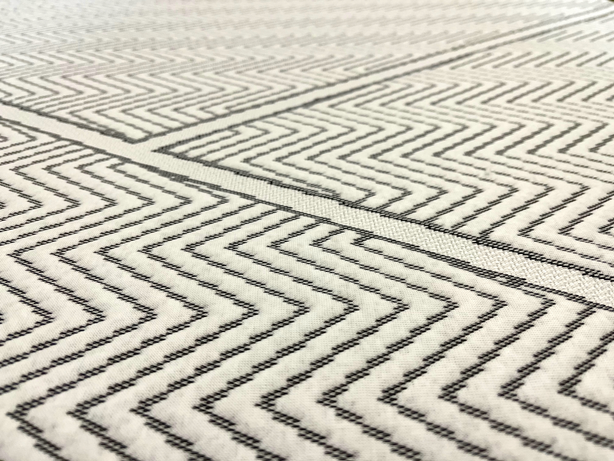 100% POLYESTER 330GSM MATTRESS TICKING FABRIC GEOGRAPHY PATTERN