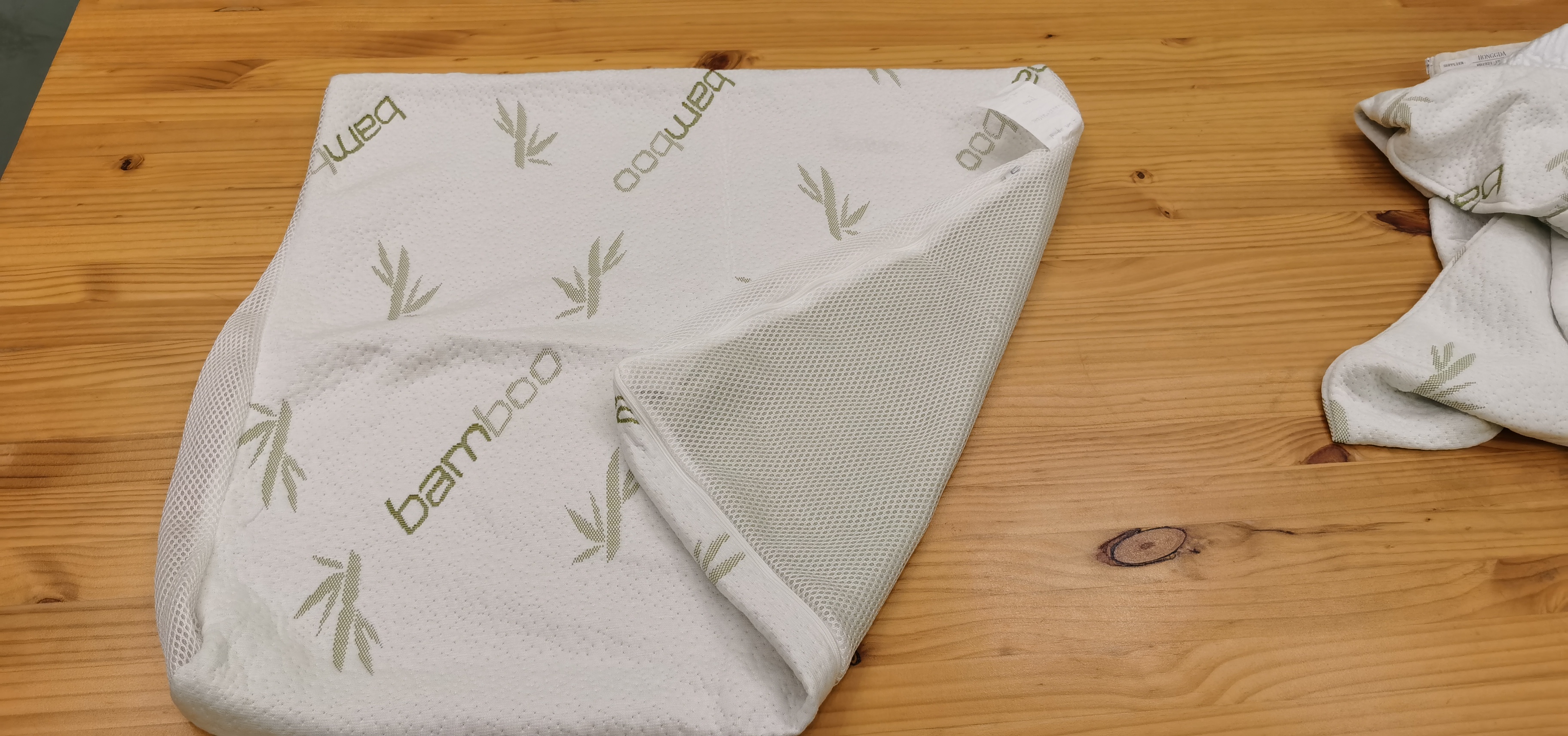 BAMBOO FABRIC WITH AIR MESH BREATHABLE BACK PILLOW COVER