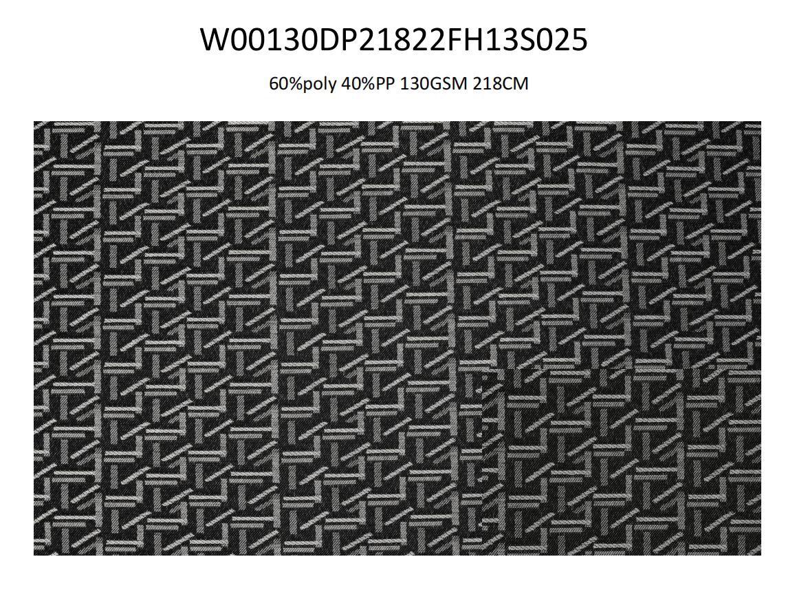 60%poly 40%PP 130GSM 218CM Jacquard Mattress Ticking Fabric 